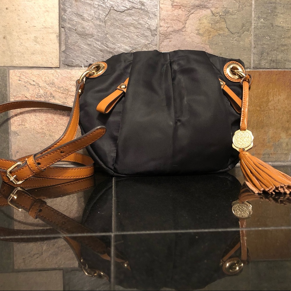 Vince Camuto nylon/leather crossbody